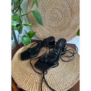 Viviana women’s size 8.5 black strappy heels